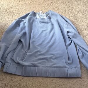 Women’s 90 degrees size large scuba rib pullover - Light Blue